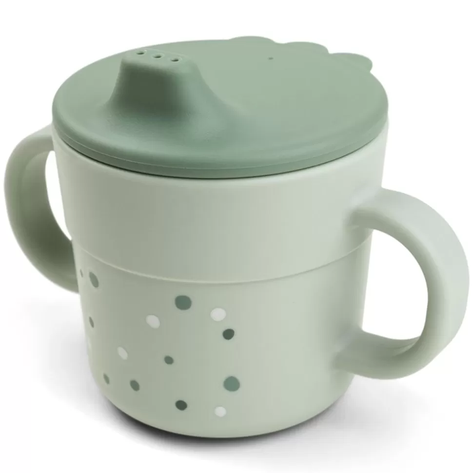 Tasse D'Apprentissage Foodie Happy Dots Vert - 215 Ml | Done by Deer Hot