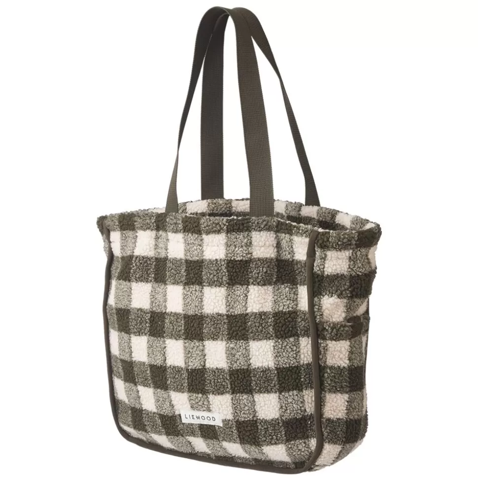 Tote Bag Reed - Check Army Brown Dark Sandy | Liewood Shop