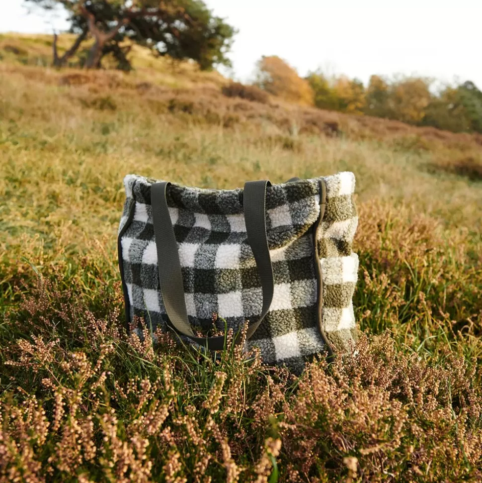 Tote Bag Reed - Check Army Brown Dark Sandy | Liewood Shop