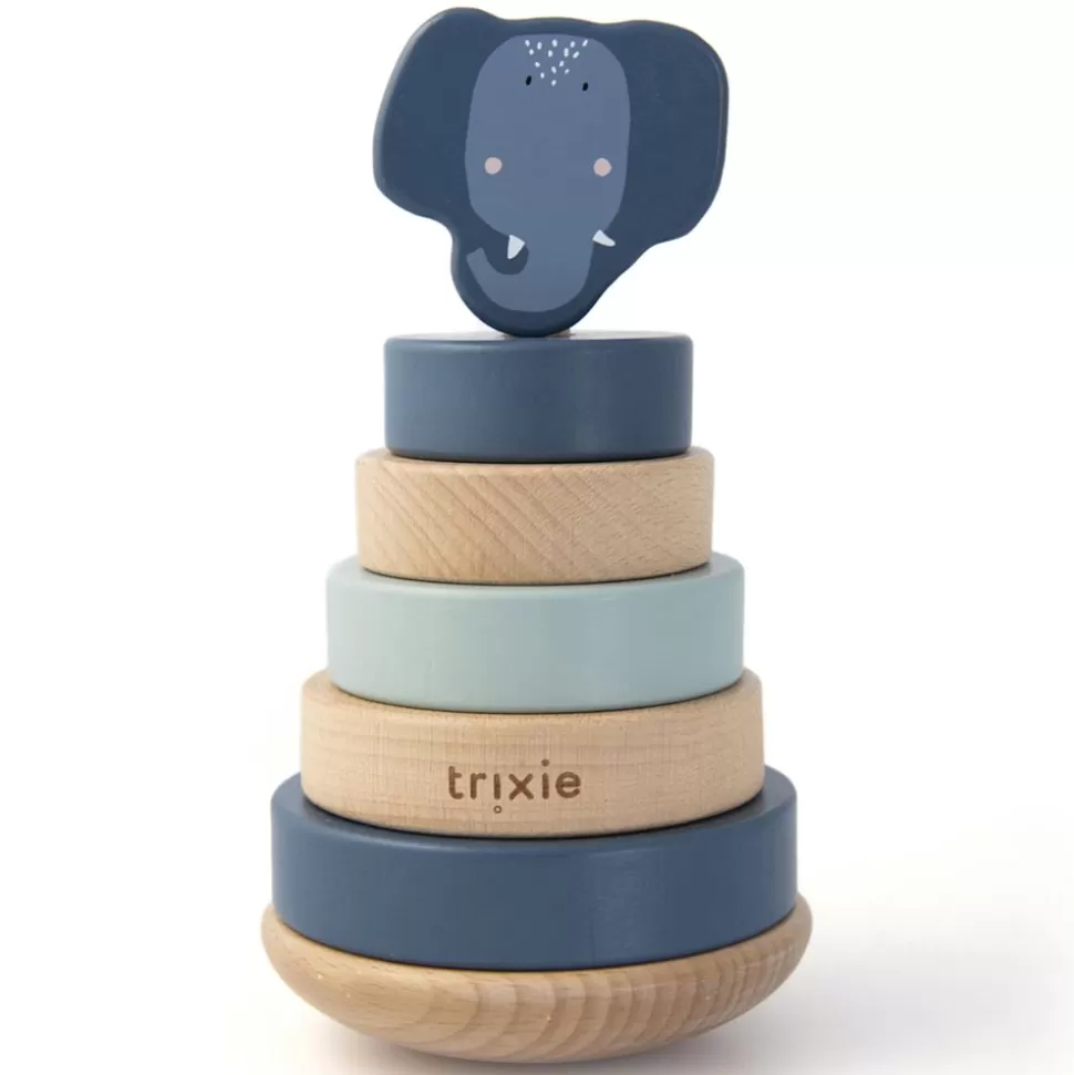 Tour A Empiler En Bois - Mrs. Elephant | Trixie Baby Clearance