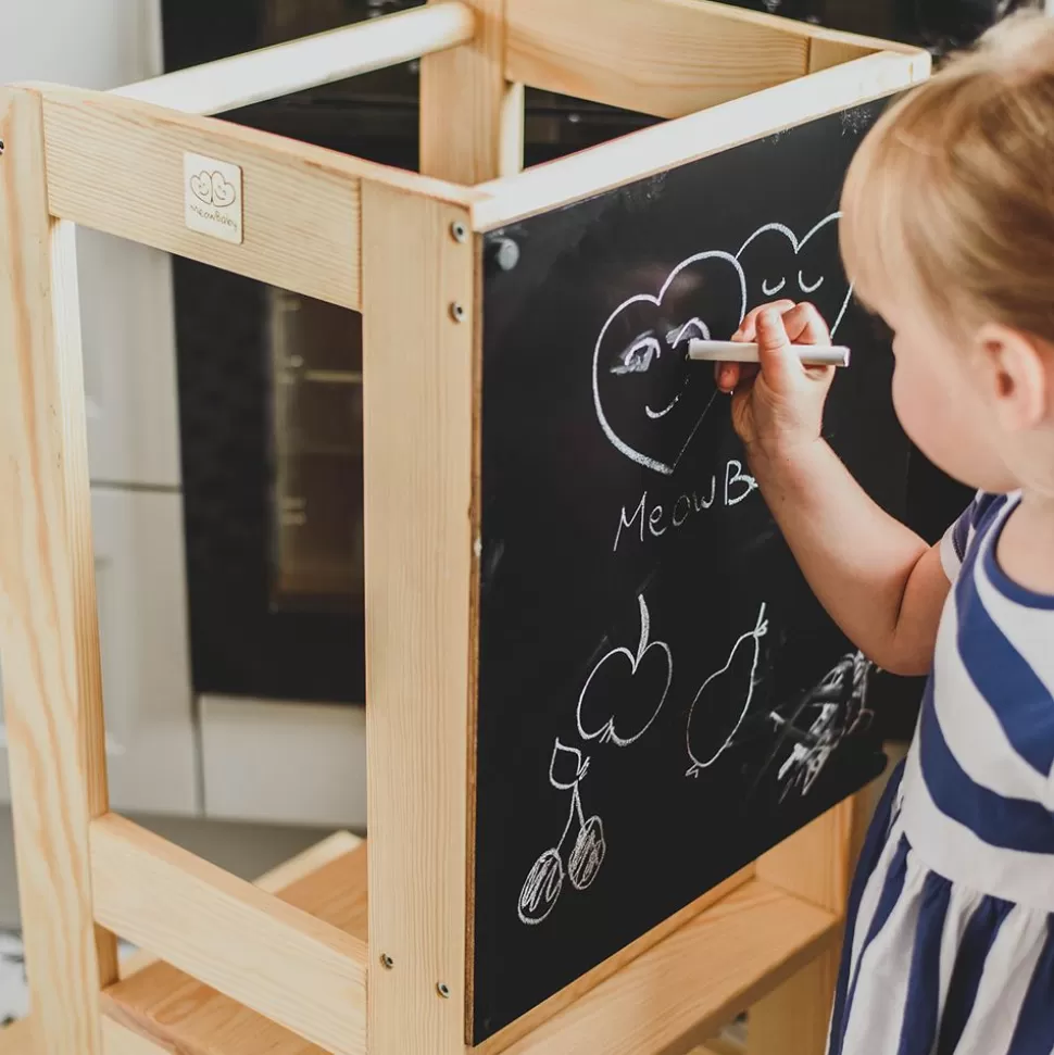 Tour D'Apprentissage Avec Tableau - Bois | MeowBaby Best Sale