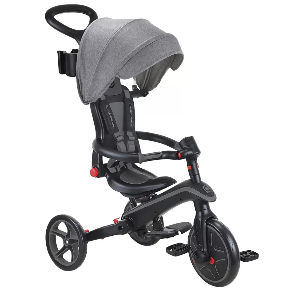 Tricycle Evolutif Trike Explorer Foldable 4-En-1 - Gris | Globber Clearance