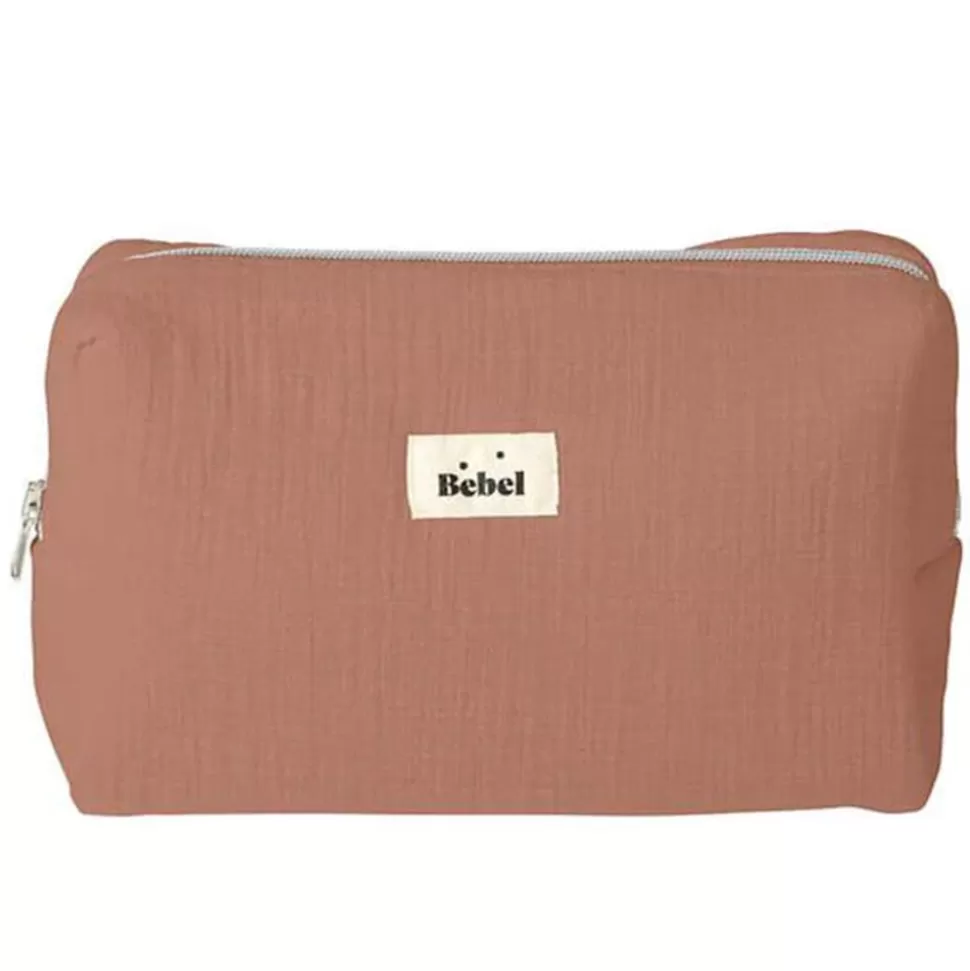 Trousse De Toilette Effet Lin - Terracotta | BEBEL Best Sale