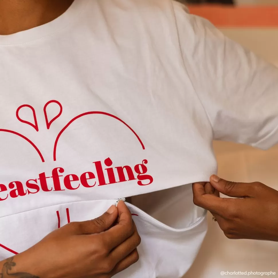 T-Shirt D'Allaitement Breastfeeling Blanc - Xl | You&Milk Clearance