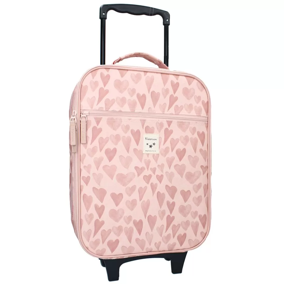 Valise A Roulettes Current Legend - Coeurs Rose | Kidzroom Fashion