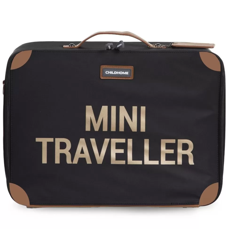 Valise Mini Traveller - Noir Et Or | Childhome Hot