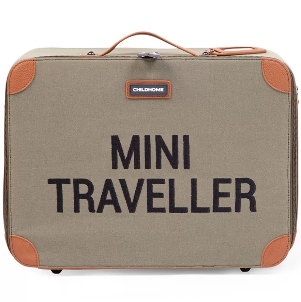 Valise Mini Traveller Canvas - Kaki Et Noir | Childhome Shop