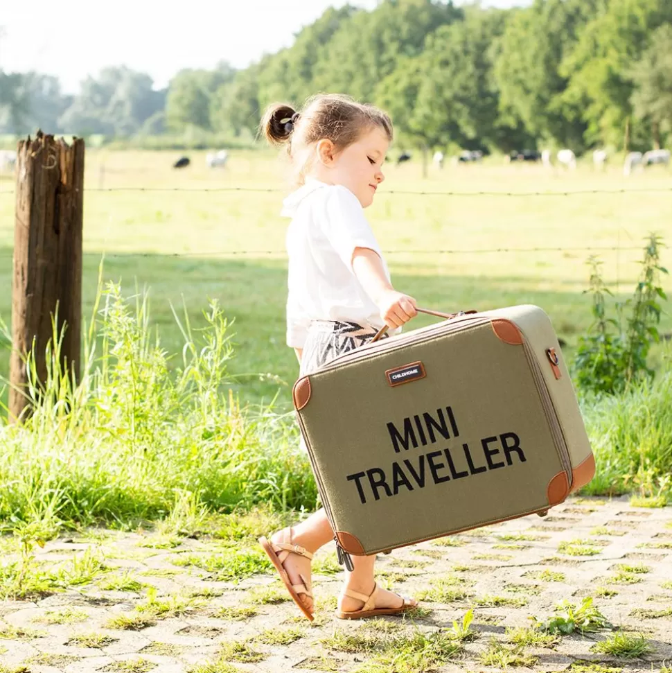 Valise Mini Traveller Canvas - Kaki Et Noir | Childhome Shop